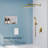 10 inch Bathroom Wall Mounted Rainfall Shower Head System with Faucet Rough-in Valve-88893575