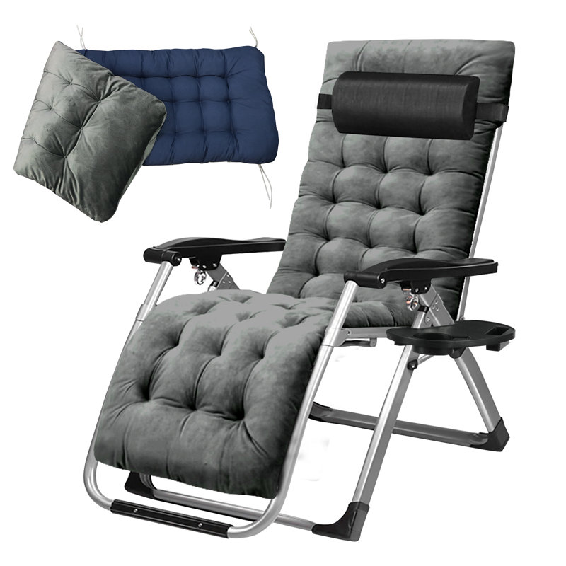 Chaise pliante zéro gravité avec coussin Doninique