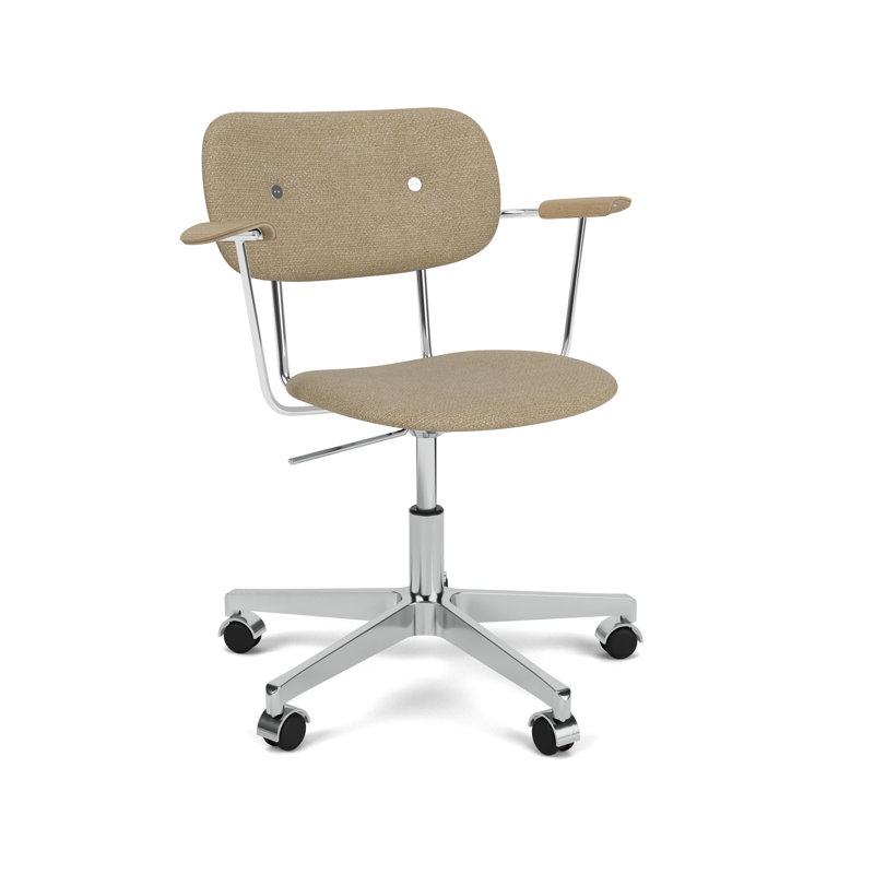Co Swivel Task Chair, Silver, Beige, Acrylic Blend