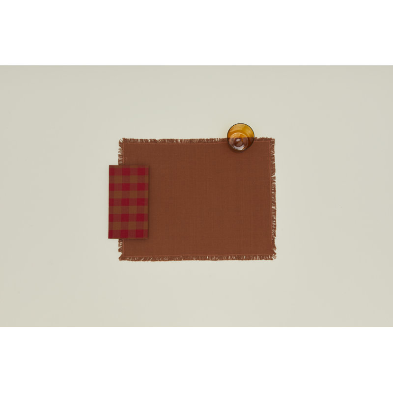 Essential 100% Cotton Napkins, Red/Terracotta