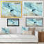 «Golden Turquoise», art mural sur toile Glam-267239575-267239574