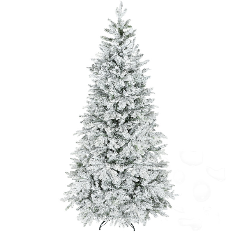 Arbre de Noël artificiel givré 7,5 pi, H 7,5 pi