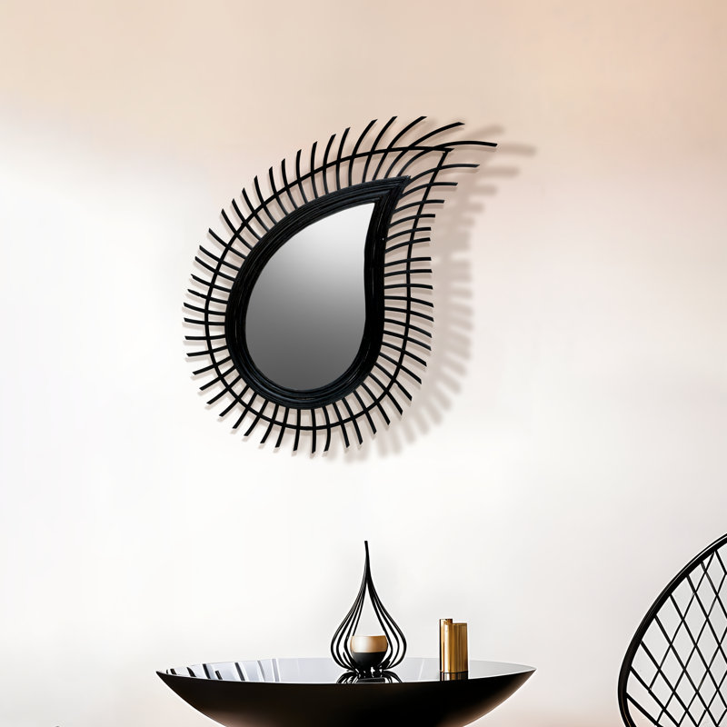 Beneduce Rattan Flat Wall Mirror