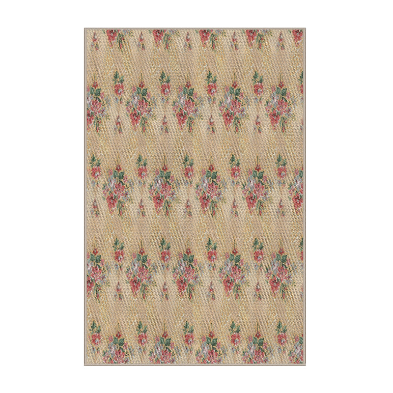 Tapis brun/gris à motifs, Rectangle 3 pi x 5 pi