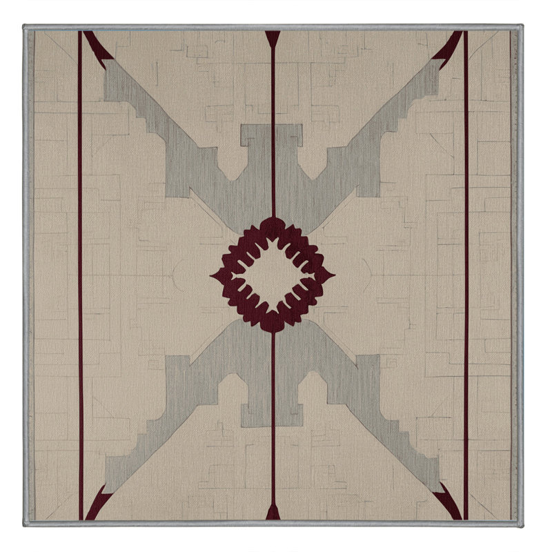 Structural Drift Rug, Square 7'