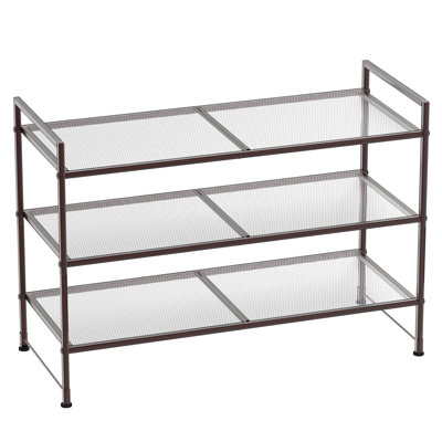 9 Pair Stackable Shoe Rack