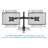 Mount-It Double Monitor Desk Stand Arm | Two Articulating Arms Fit Two Screens 17 - 27 in. Computer