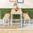 Compact 3-Piece Dining Table Set for 4 – Stowable Benches for Small Spaces-945669877