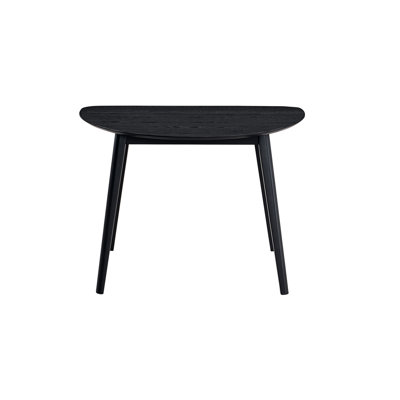 Dining Table With Black Surface, Wooden Top & Legs, 48 In. Package Depth Rectangular Table, Fixed Top,