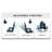 Ergonomic Gaming Chair with Footrest and High Back Support in Black and Blue