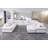 Modular Large 9 Seats Roller Arms Nailheads Cloud Couch Chenille Corner Sectional Sofa With Ottoman-1476059222