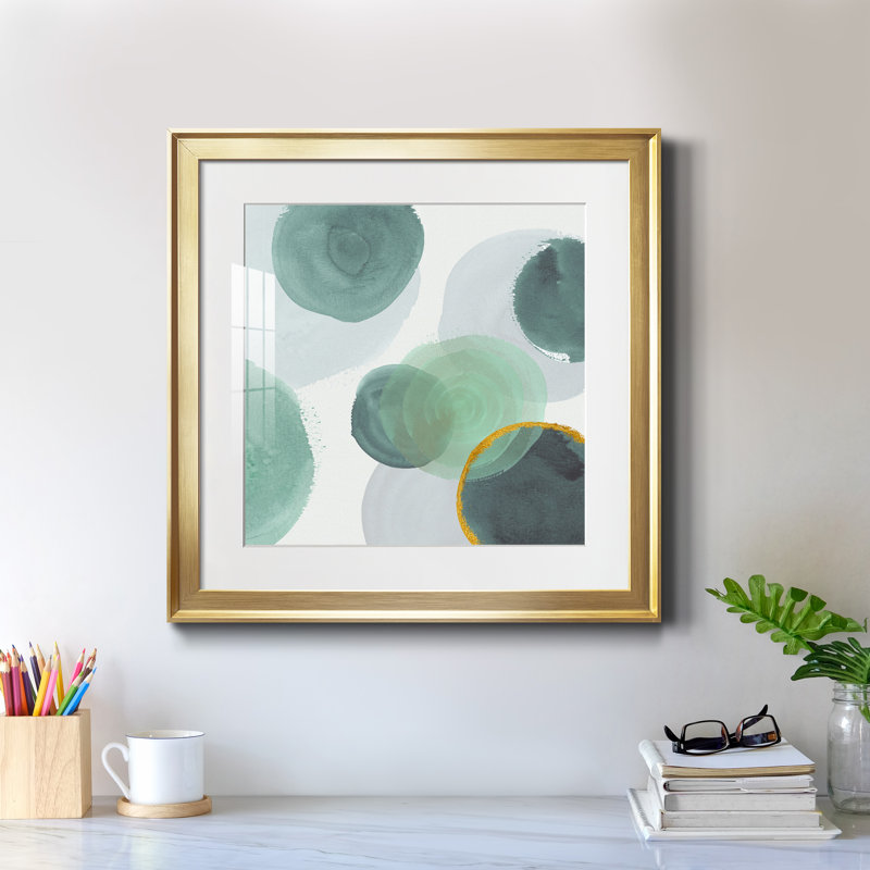 Ontario I - peinture encadrée, Doré, H 17,5 po x l 17,5 po x P 1,5 po