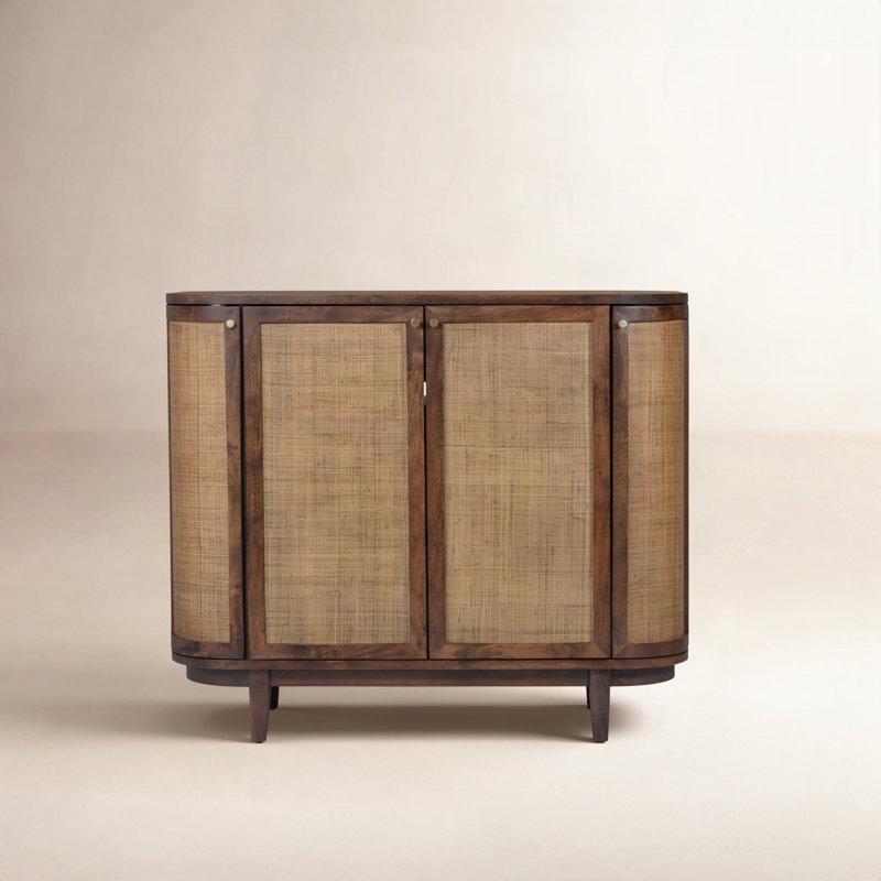 Salvatore Solid Wood Accent Cabinet, Brown