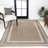 Caherty Dover Classic 3-Stripe Border Beige/Cream Indoor/Outdoor Rug-908548371