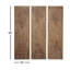 Ensemble de 3 décorations murales florales en bois brun sculpté Antefix l 16 po x H 55 po