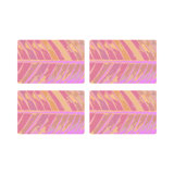 Tropical Leaf Vegan Leather Rectangle Pebble Placemat