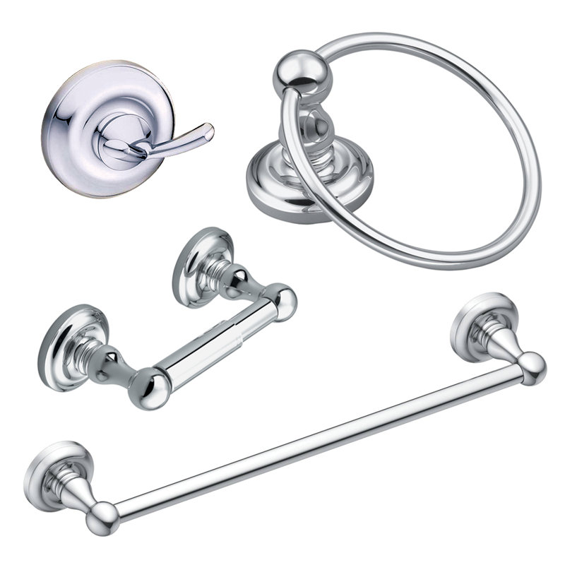 Ensemble de quincaillerie de salle de bain 4 pièces Madison, Chrome