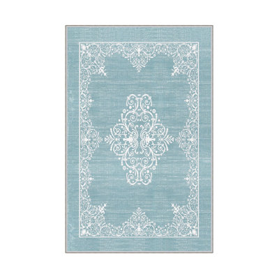 Premium Hall Carpet (3.3 x 6.6 ft), 100% Polyester, 0.3 in Pile Height | Antibacterial, Non-Slip PVC Dot Underside, 650 g/m² | Durable Woven Design, 3D Digital Printing, Machine Washable, Ideal for Home Décor