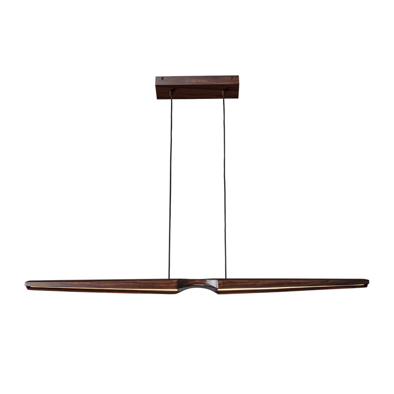 Dakota 42-In Linear Pendant, Dark Brown