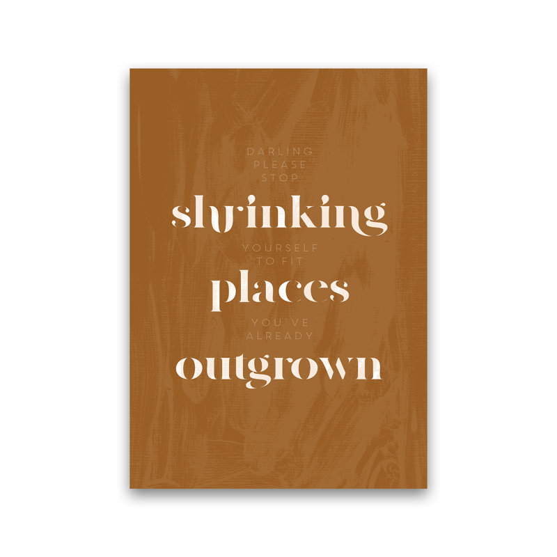 Darling Please Stop Shrinking 1 Piece Wall Art, 42cm H x 30cm W x 1cm D, No Framed
