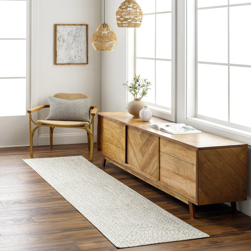 Leroux Cream Indoor/Outdoor Area Rug, Runner 2'6" x 8'