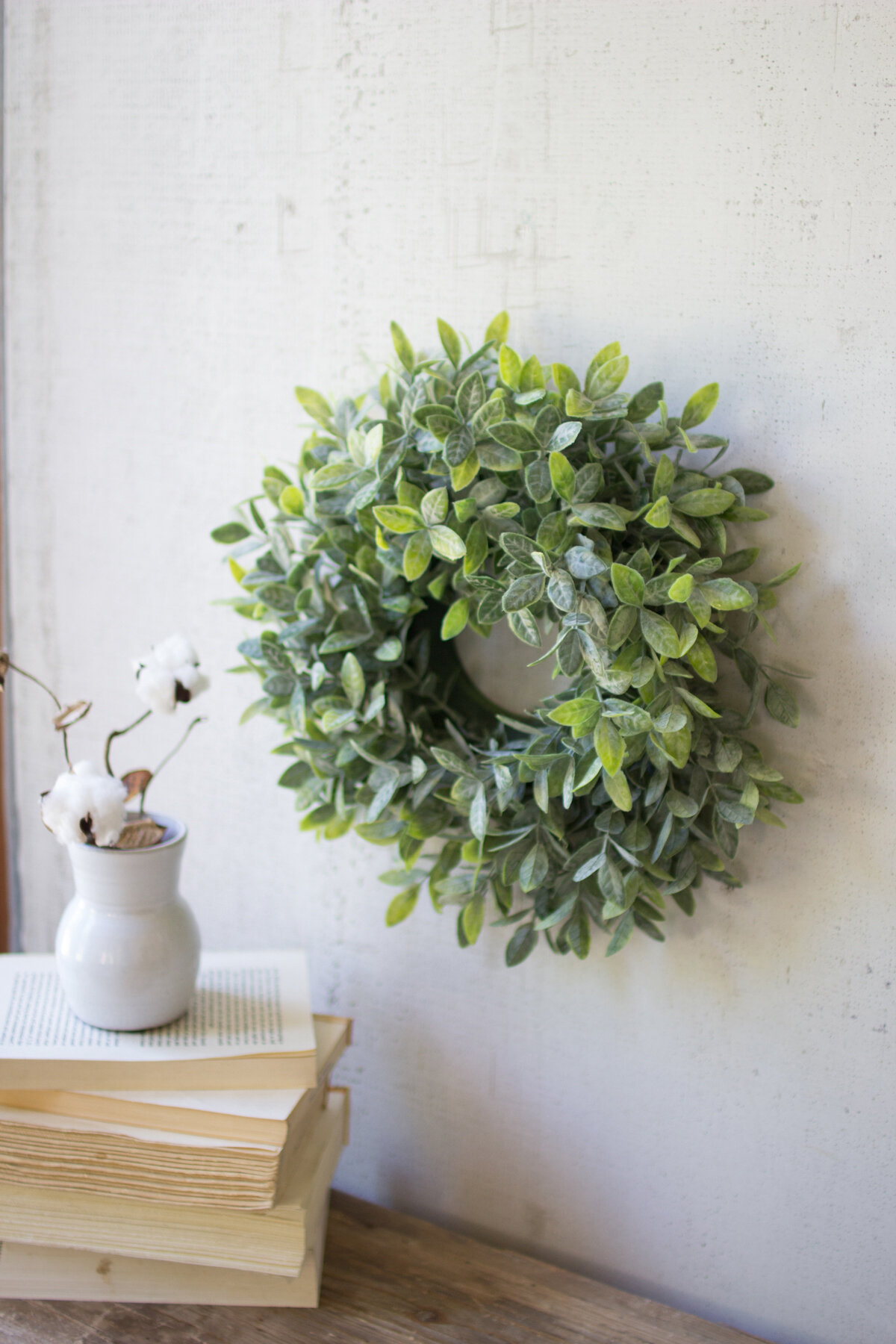 Primrue Ansuma 24 Green Handmade Faux Olive Polyester Wreath & Reviews