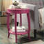 Table basse mauve ronde avec pieds en cabriole et amp; Tablette inférieure, peu encombrante pour le salon