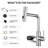 Pull Down Single Handle Kitchen Faucet With 3-Mode Sprayer & Glass Rinser-129258043