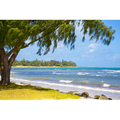 Tree with Beach 1 Piece Wrapped Canvas Wall Art