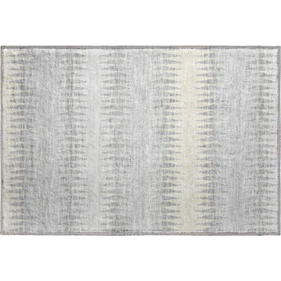 Premium Machine Washable Prisco Silver Rug