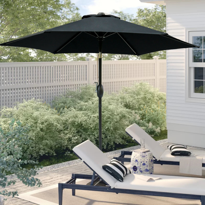 Parasol Sawyer, H 92,9 po x l 90 po x P 90 po, Noir