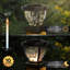Dark Bronze Abs Low Voltage Integrated LED Fence Post Cap Light 3.5 In. X 3.5 In.