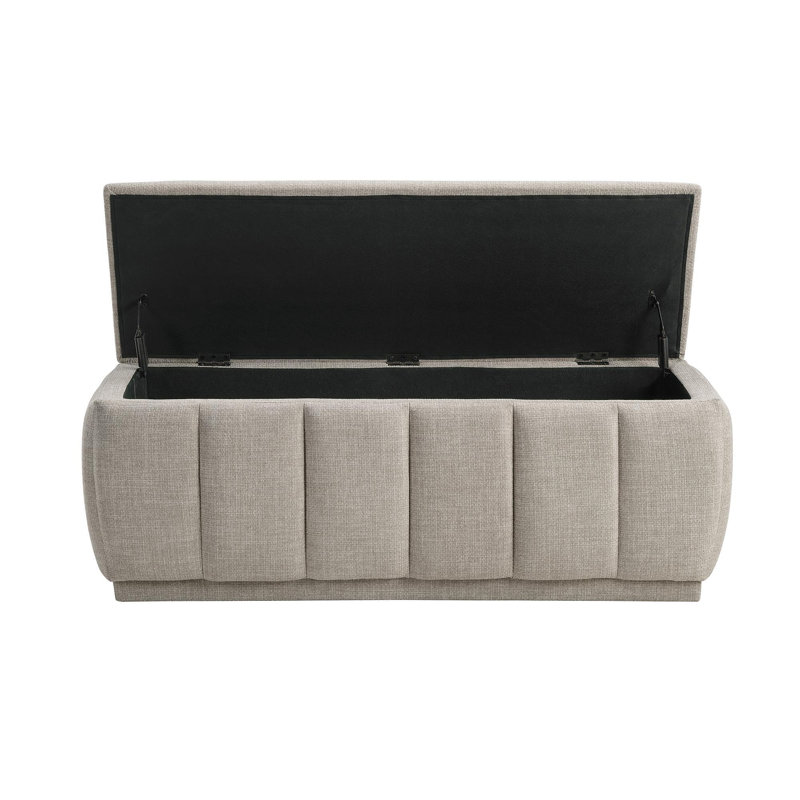 Meuble de rangement moderne en tissu taupe, Taupe