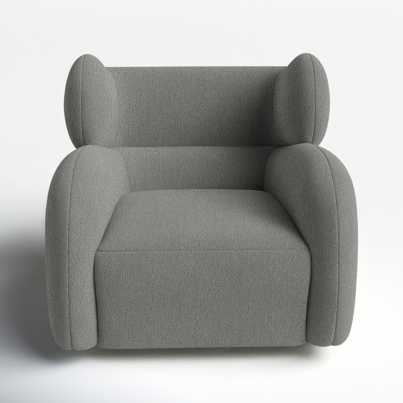 Pablo Upholstered Swivel Armchair, Blue Grey Velvet 1428-041