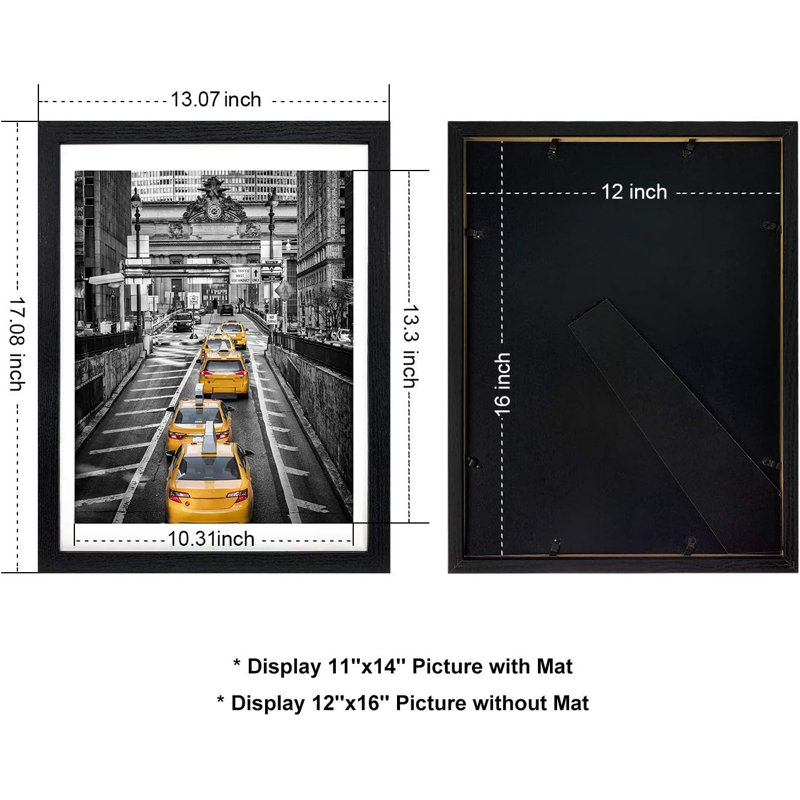 12 x 16 cadres photo noirs
