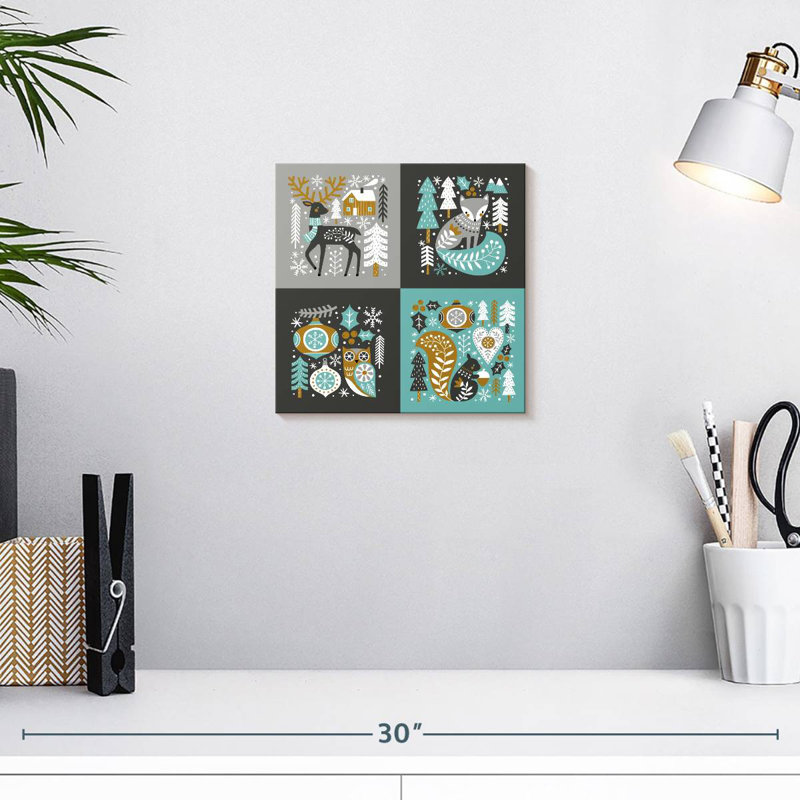 Animaux de Noël scandinaves Lelend, H 10 po x l 10 po