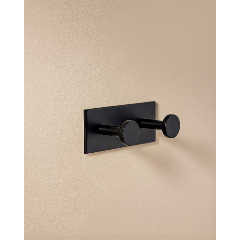 Square Towel Hook made of Durable Brass, Matte Black