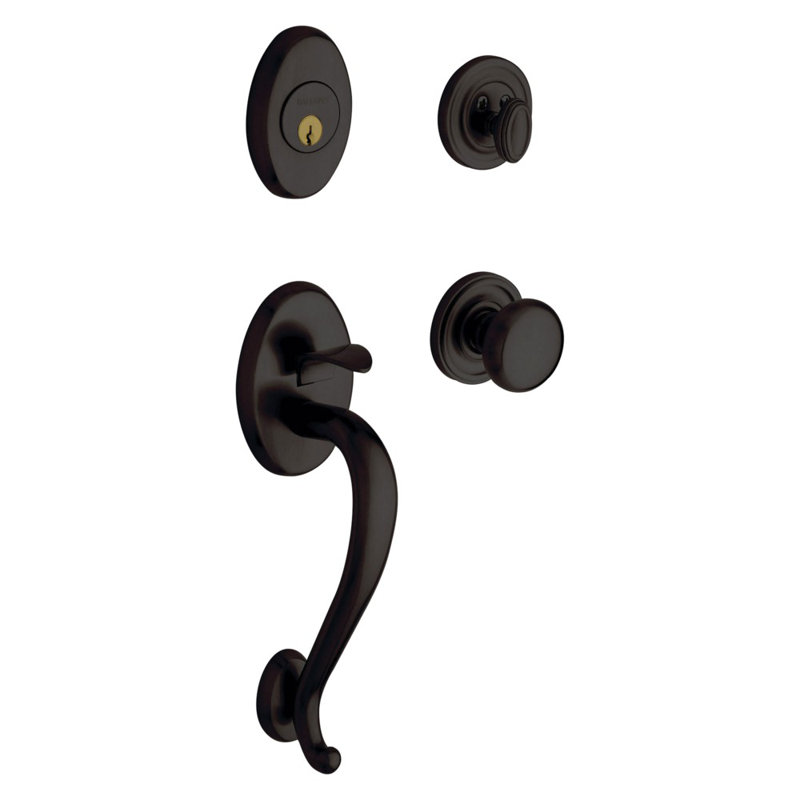 Logan Single Cylinder Handleset with Classic interior Knob, No, Oil Rubbed Bronze