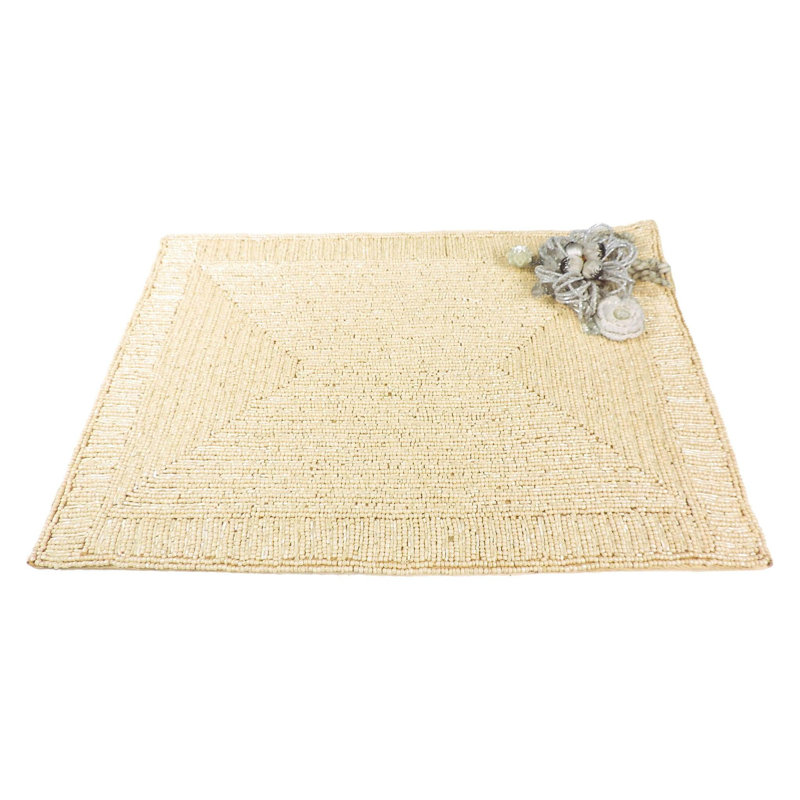 Glass Beads Embroidered Rectangle Placemat