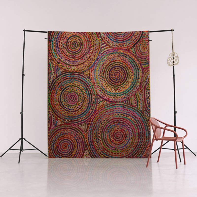 Tapis décoratif moderne multicolore à motif géométrique, Tapis de couloir 2 pi 8 po x 9 pi 11 po