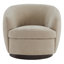 Fauteuil demi-tonneau pivotant rembourré Marcy-101378026
