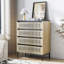 Armoire de rangement 4 tiroirs, armoire autoportante, rangement pour vêtements de chambre à coucher, grande capacité, minimaliste moderne