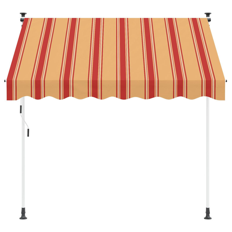 VidaXL Retractable, 300cm H x 200cm W x 115cm D, Yellow/Orange Striped