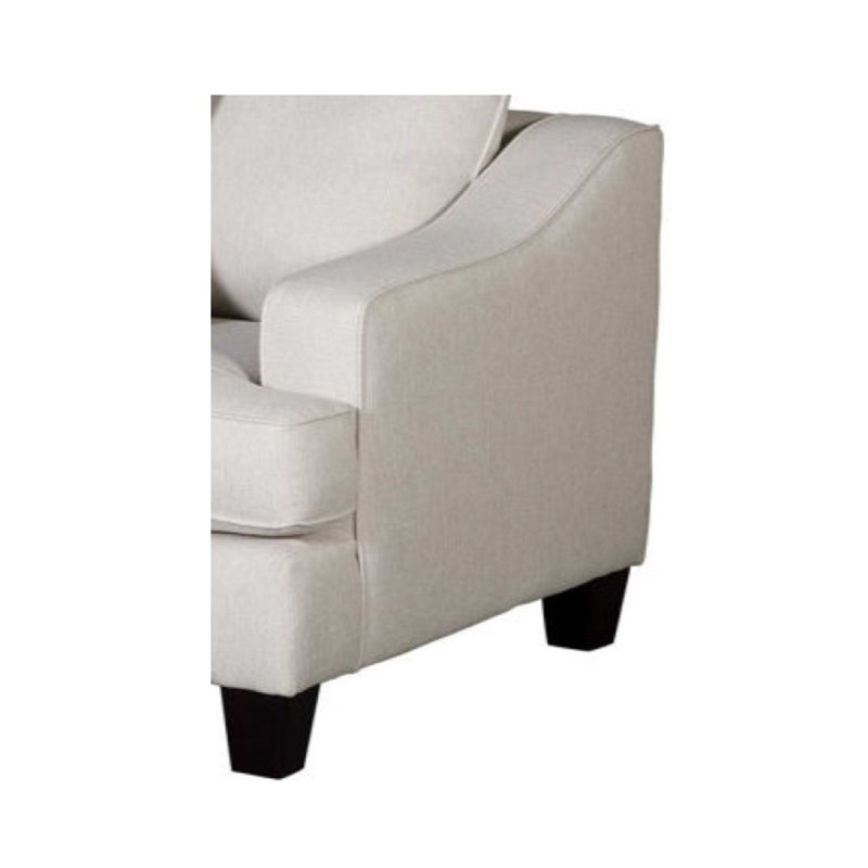64" Recessed Arm Loveseat with Reversible Cushion, Cream
