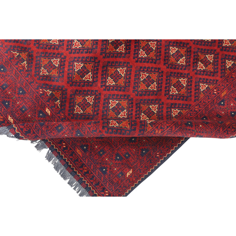 High-Quality Hand-Knotted Red Area Rug