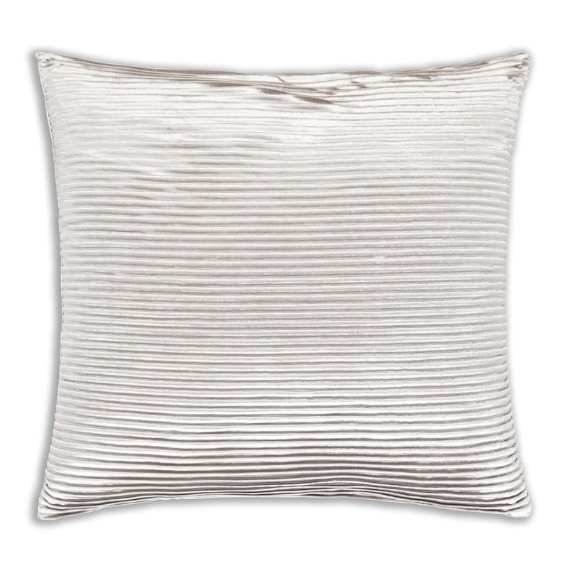 Housse et insert de coussin décoratif en velours carré, Beige