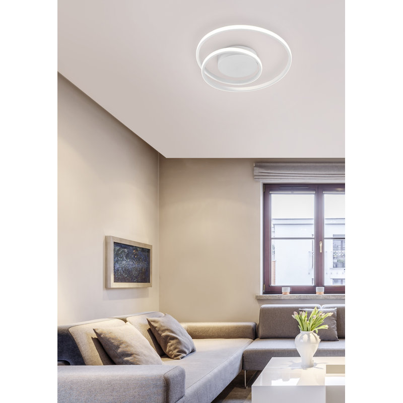 Nezaket 1-Light 39cm LED Integrated Flush Mount, White