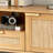 Rattan TV Stand For Tvs Up To 85'', Modern Farmhouse Media Console, Entertainment Center With Solid Wood Legs, TV Cabinet For Living Room,Home Theatre