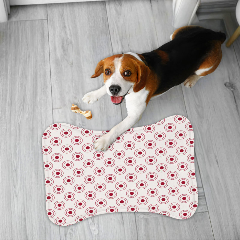 Tapis rouge à motif d'os rouge - 1 pièce