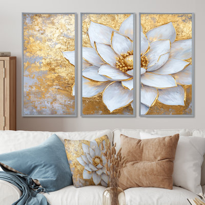 Ensemble de salon Golden Lotus White Dream II - Lotus